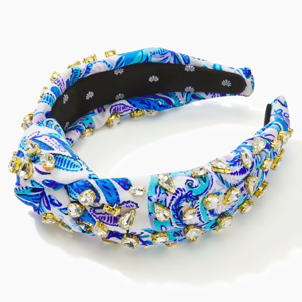 Lele Sadoughi x Lilly Pulitzer Crystal Knotted Headband NWT